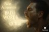 Man shouting with glowing words “False Accusation, Bad Words, Curse” symbolizing the harmful power of speech.